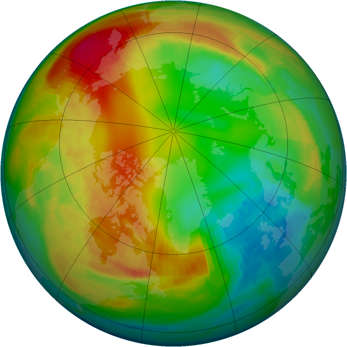 Arctic ozone map for 04 February 2000